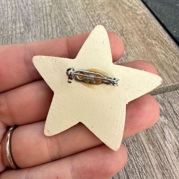 Home Sweet Home American Patriotic Star Brooch Pin - Picture 2 of 2